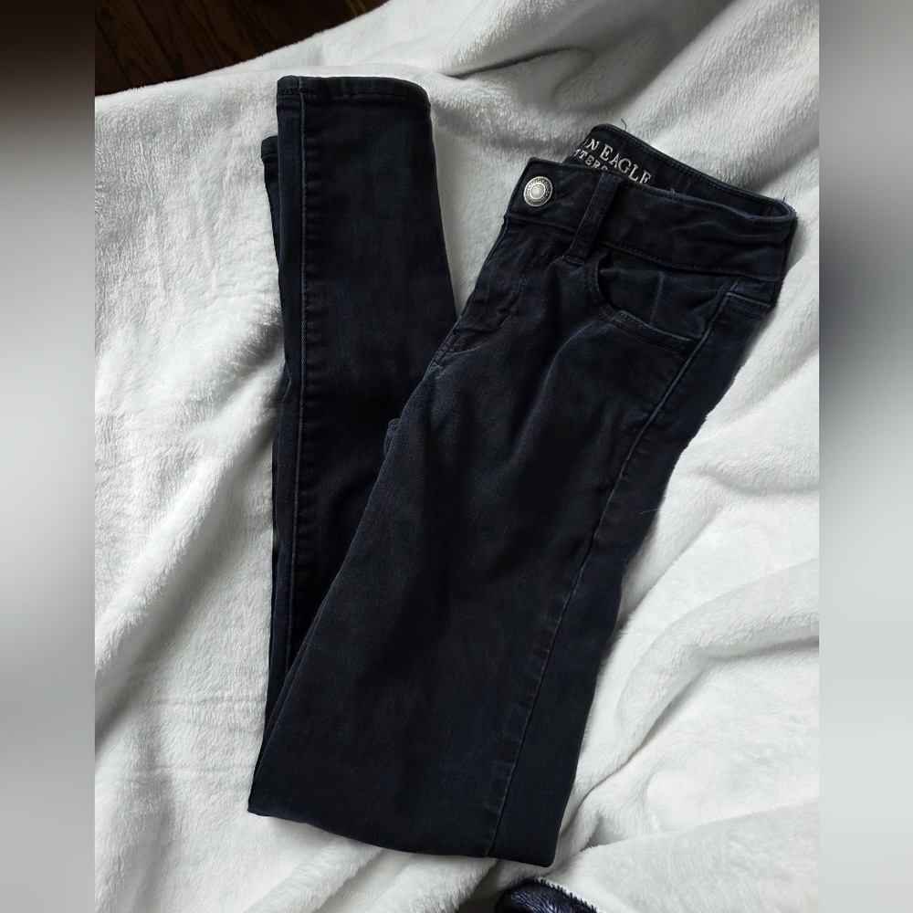 American Eagle Black Skinny Jeans Size 0